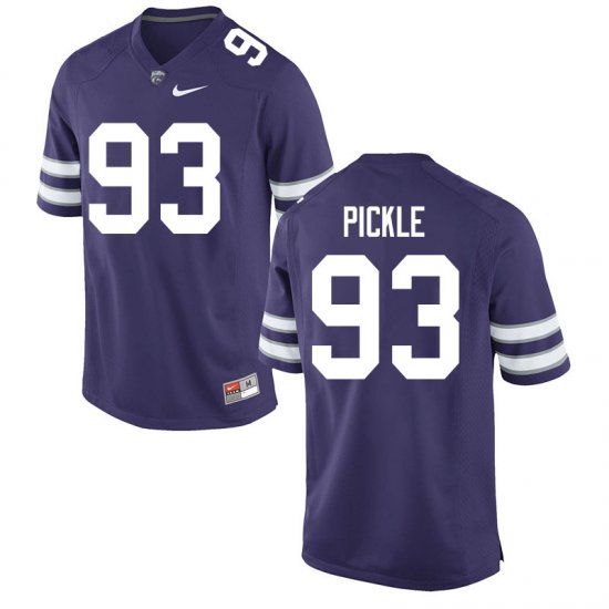 #93 Player Jaylen Pickle Kansas State Wildcats Men Football Stitched Jersey -Purple