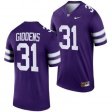 NCAA #31 DJ Giddens Kansas State Wildcats Men Football Embroidery Jersey -Purple