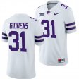 Team #31 DJ Giddens Kansas State Wildcats Men Limited Football Embroidery Jersey -White