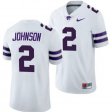 Player #2 Avery Johnson Kansas State Wildcats Men Football Stitched Jersey -White