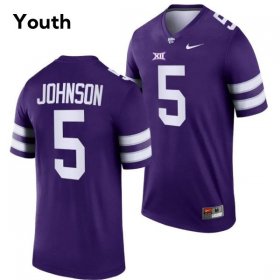 Player #5 Avery Johnson Kansas State Wildcats Youth Limited Football Stitched Jersey -Purple