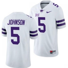 Player #5 Avery Johnson Kansas State Wildcats Men Limited Football Stitched Jersey -White