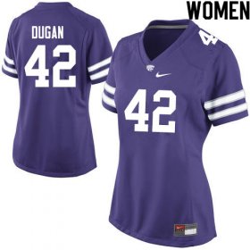 #42 Player Chris Dugan Kansas State Wildcats Women Football Stitched Jersey -Purple