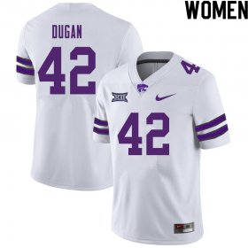 #42 Player Chris Dugan Kansas State Wildcats Women Football Stitched Jersey -White