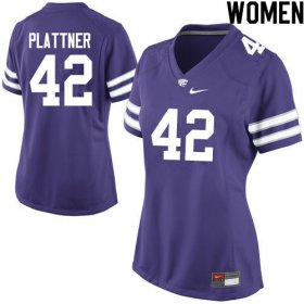 #42 Player Randen Plattner Kansas State Wildcats Women Football Stitched Jersey -Purple