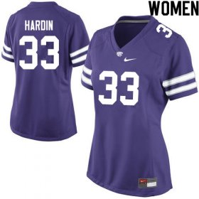 #33 Player Sam Hardin Kansas State Wildcats Women Football Stitched Jersey -Purple