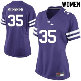 #35 Player Blake Richmeier Kansas State Wildcats Women Football Stitched Jersey -Purple