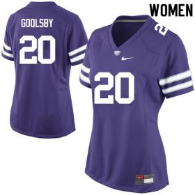 #20 Player Denzel Goolsby Kansas State Wildcats Women Football Stitched Jersey -Purple