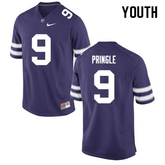 #9 Player Byron Pringle Kansas State Wildcats Youth Football Stitched Jersey -Purple