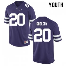 #20 Player Denzel Goolsby Kansas State Wildcats Youth Football Stitched Jersey -Purple